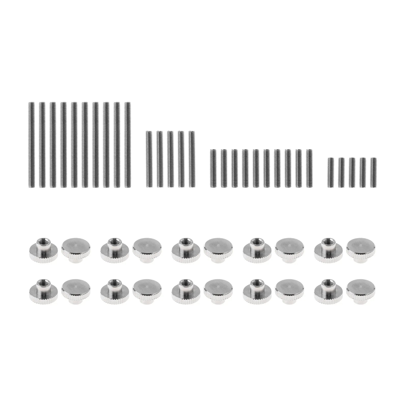Knurled thumb nut threaded rod connector kit 01