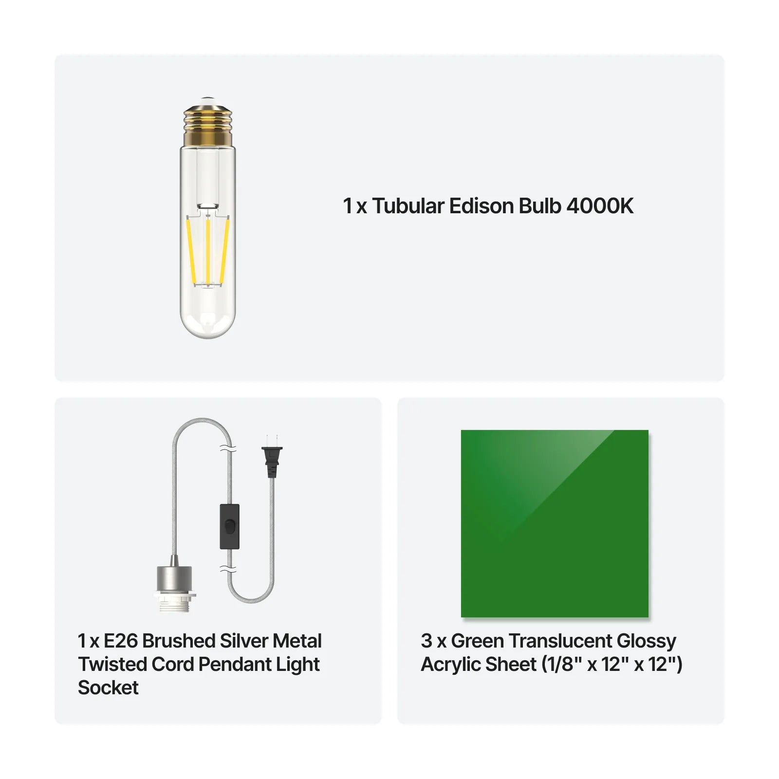 Layered acrylic diy lamp hardware kit 10