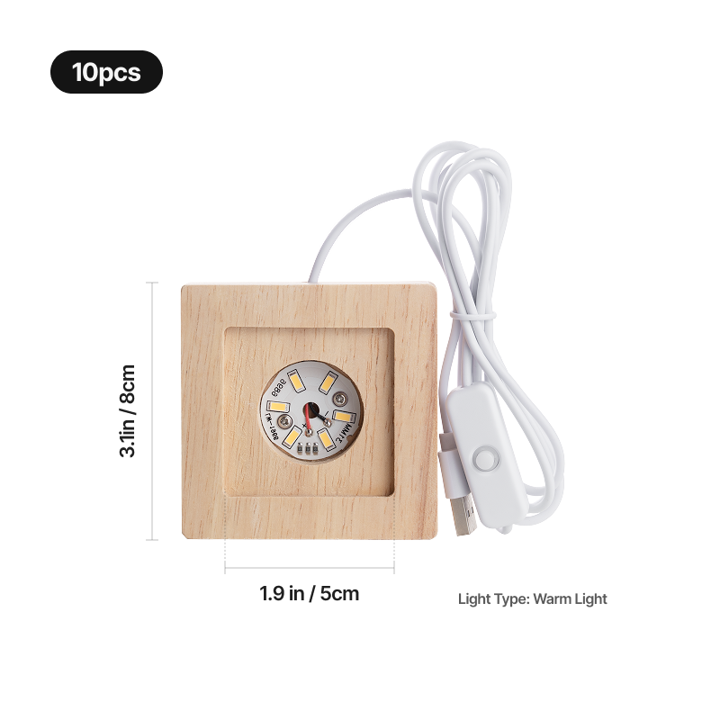 Led display stand for rectangular crystal 10pcs