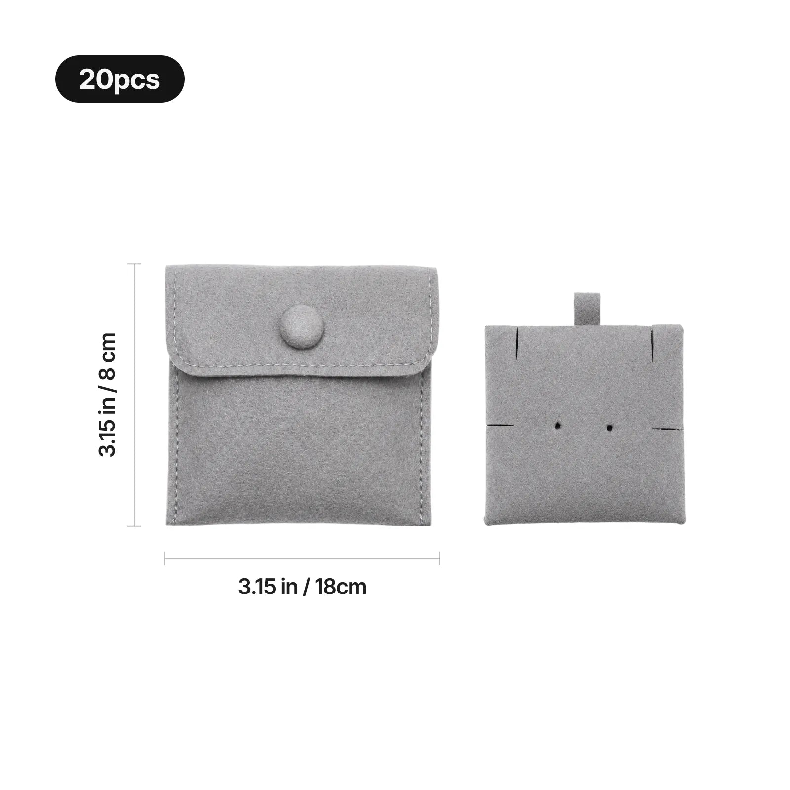 Light gray pu jewelry bag with insert 20pcs 04