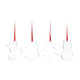 Mixed-Shape Christmas Glass Ornament (4pcs)