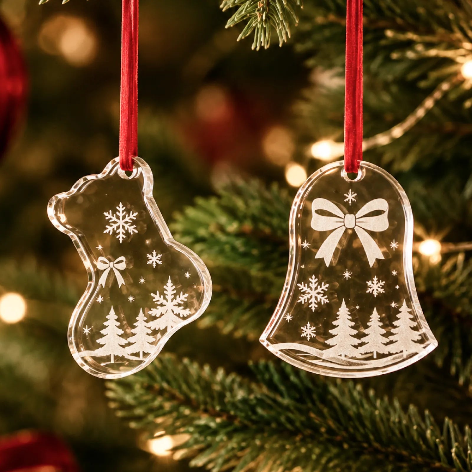 Mixed shape christmas glass ornament 05