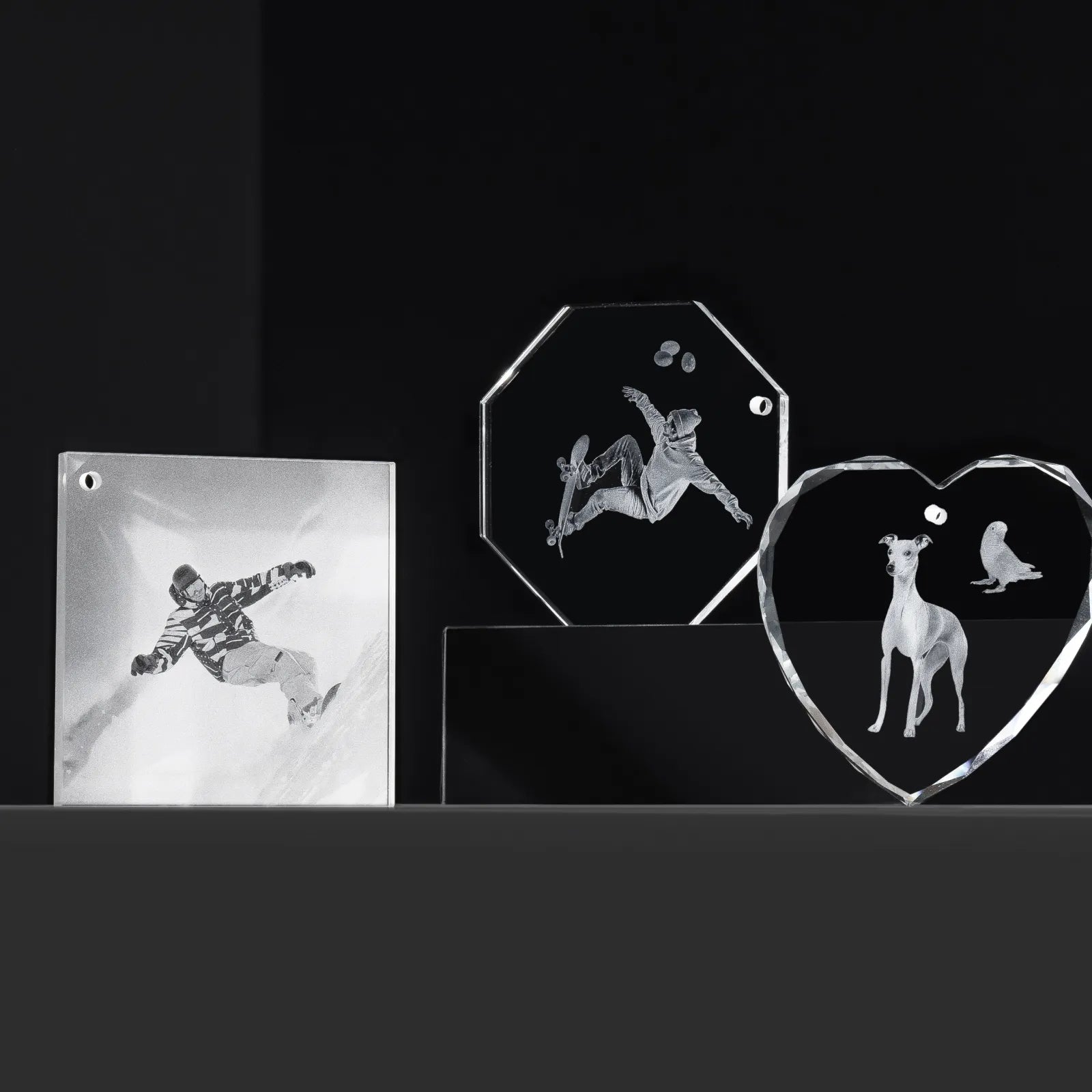 Mixed shape k5 crystal ornament 3pcs 03
