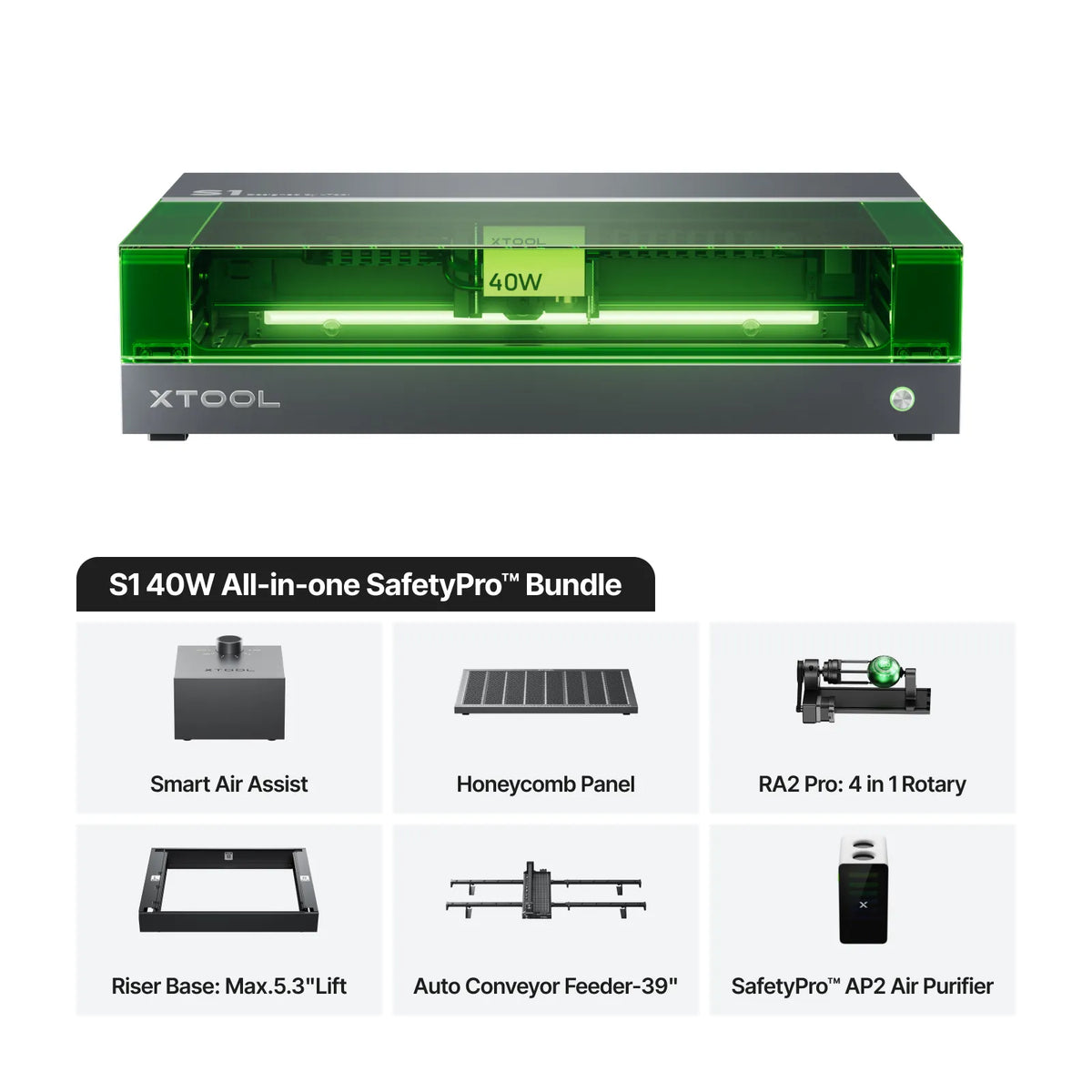 xTool S1 Enclosed Laser Cutter & Engraver | xTool