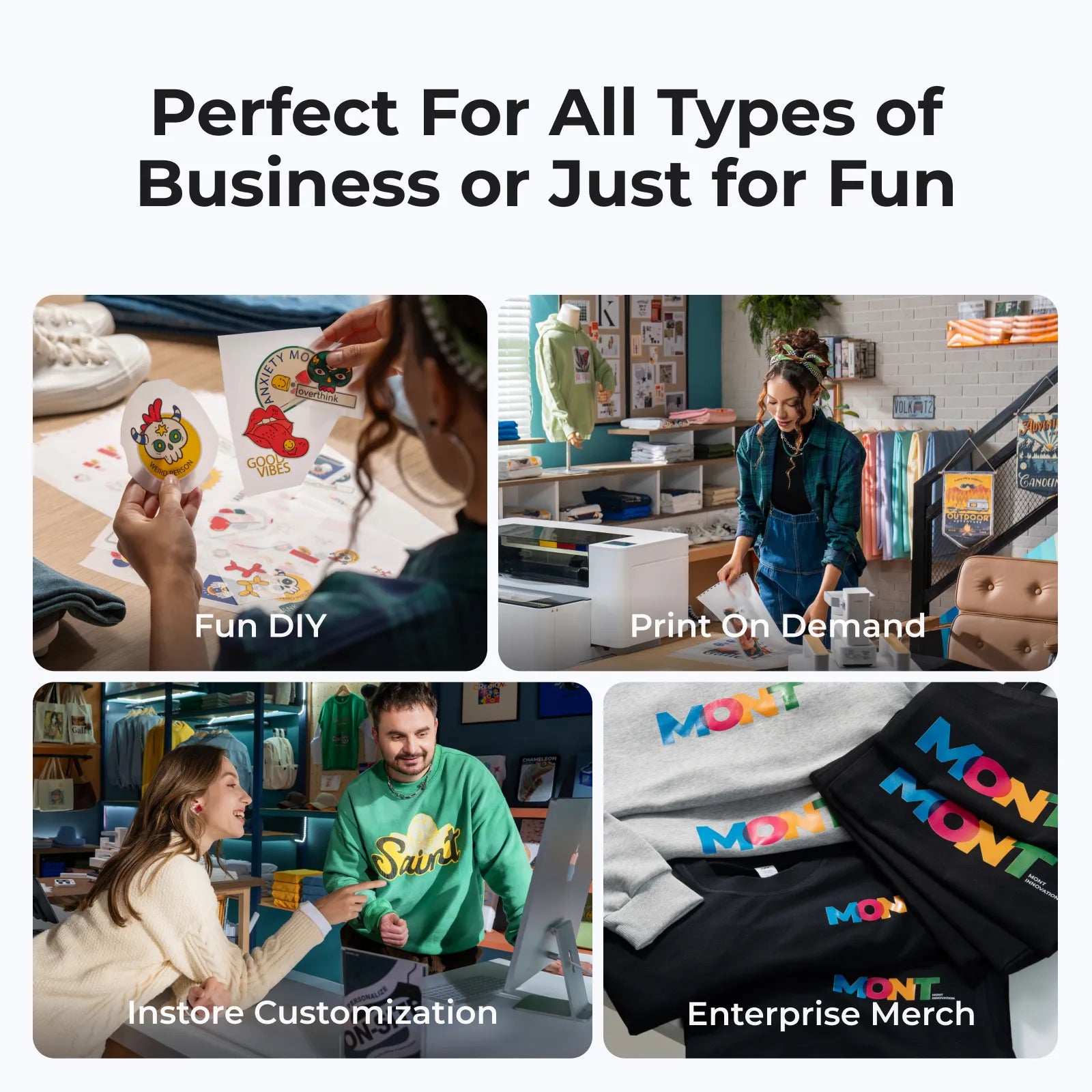 xTool Apparel Printer: One Click DTF Printer, Effortless Customization for Business