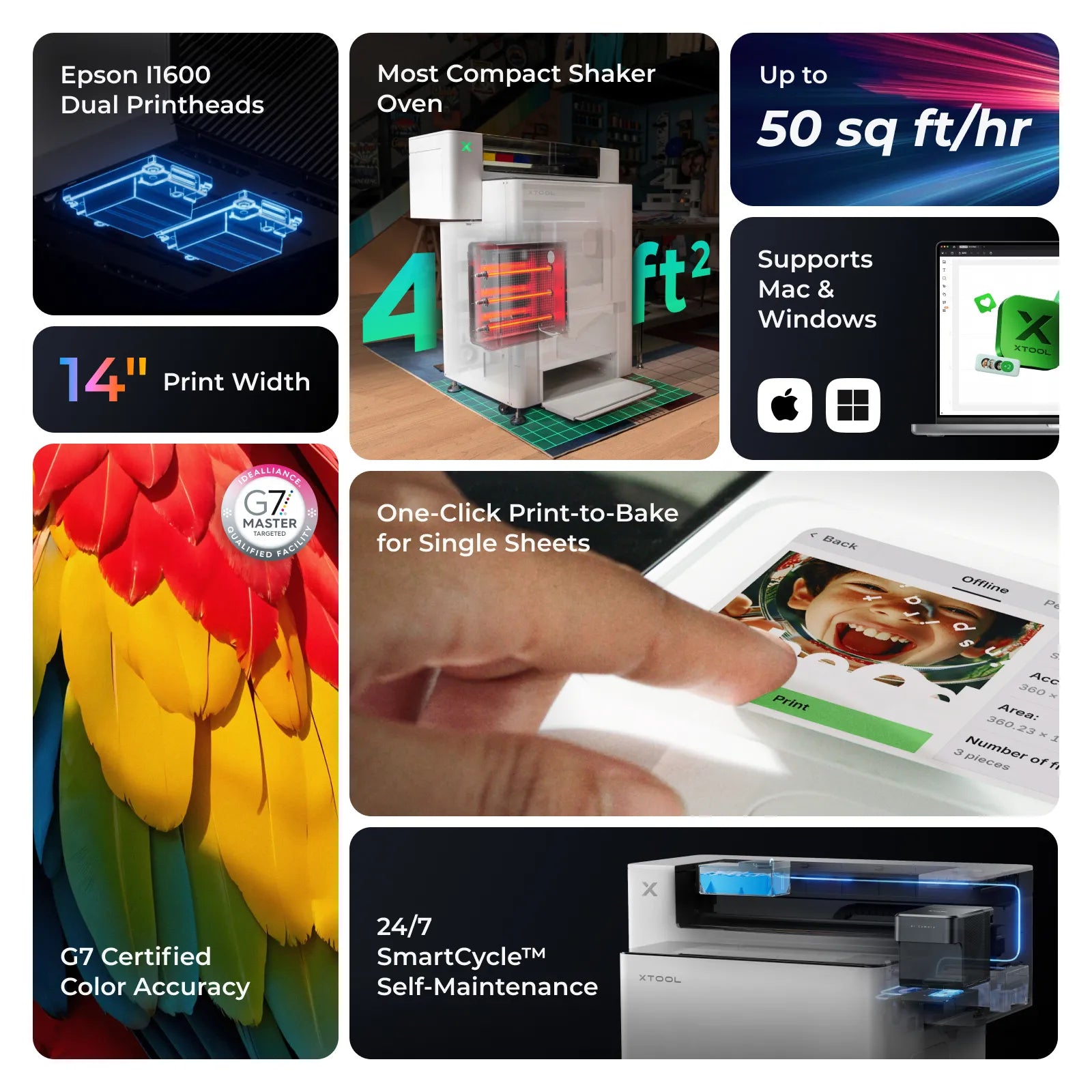 xTool Apparel Printer: One Click DTF Printer, Effortless Customization for Business