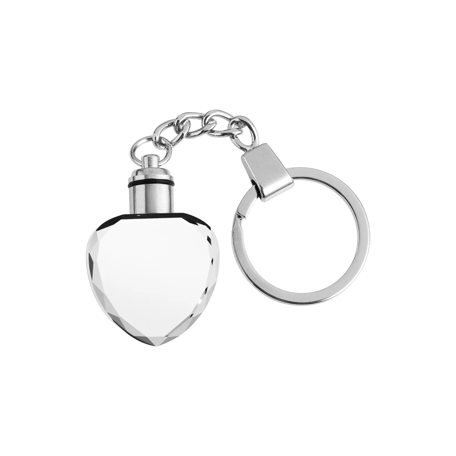 Multicolored LED Lights K5 Crystal Heart Keychain (10pcs)