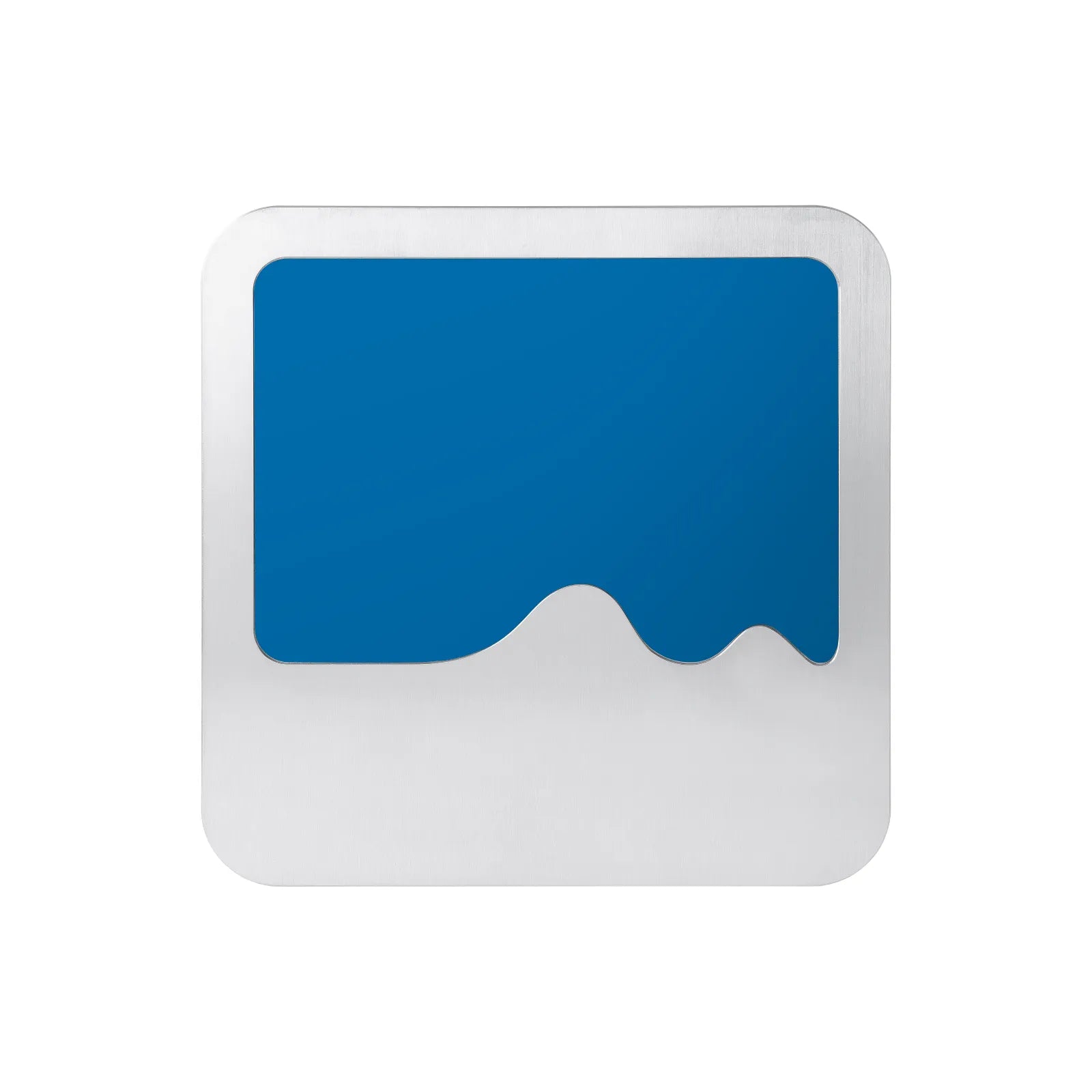 Mk shangjiatu  qitaleichanpin us pc blue and silver wavy metal award plaque 02 3928 2570