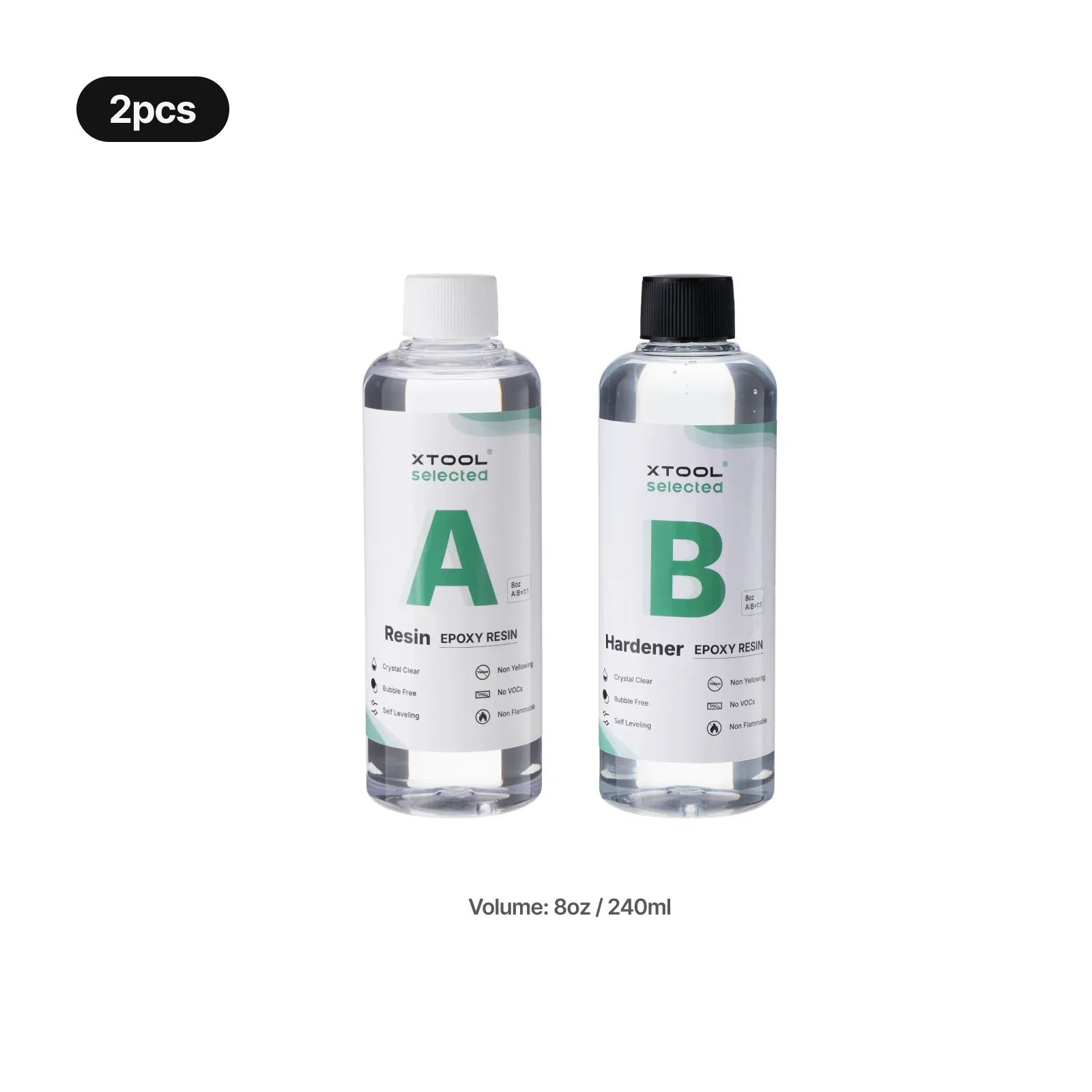 Mk shangjiatu  qitaleichanpin us pc crystal clear epoxy resin 1 1 ratio kit 2 x 8oz bottles 03 5787 1210