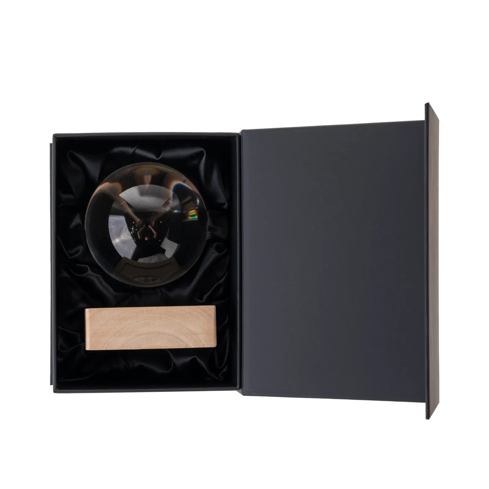 Mk shangjiatu  qitaleichanpin us pc flip top black gift box for d80mm glass with base 01 5235 4795