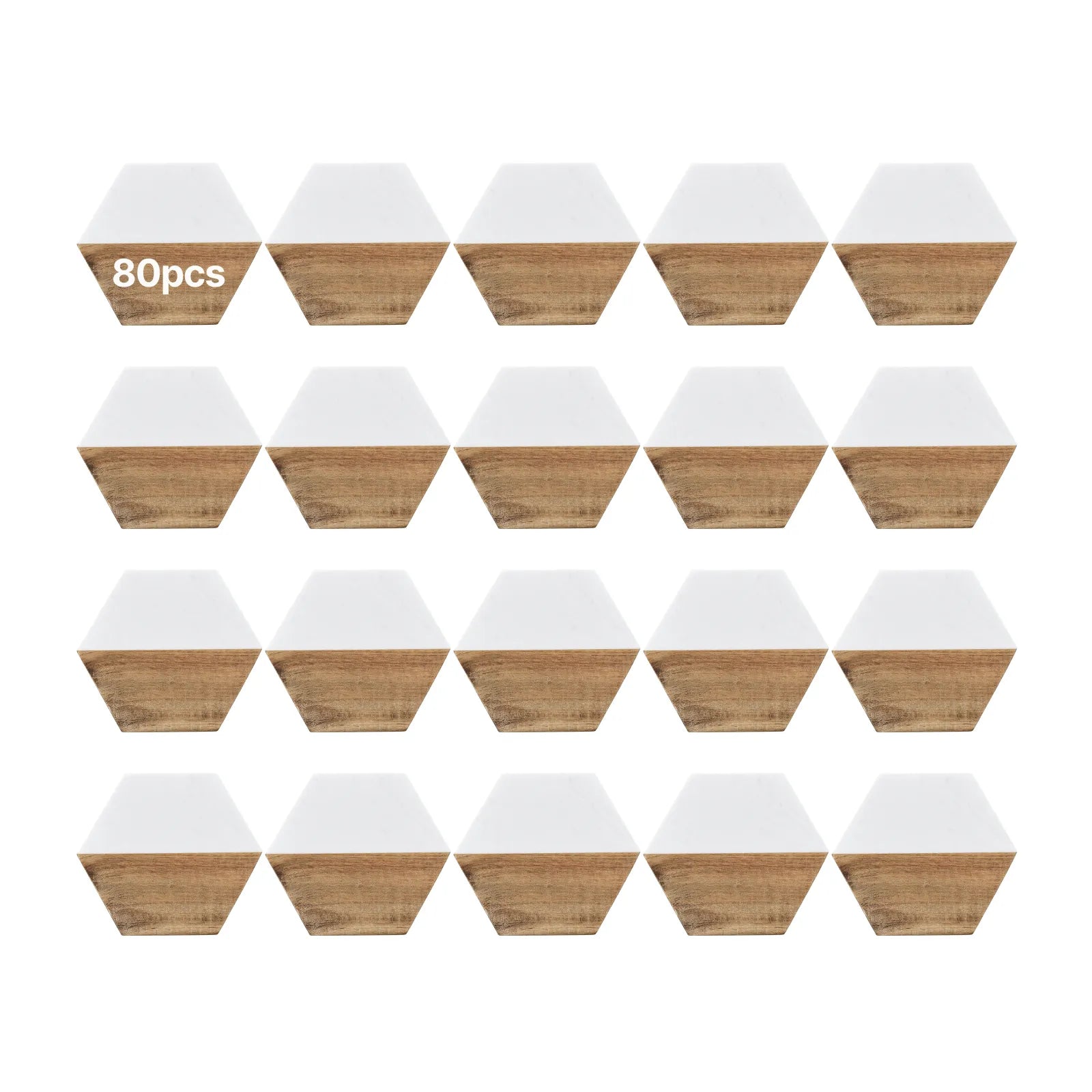 Mk shangjiatu  qitaleichanpin us pc hexagon white marble and wood coasters 80pcs 01 4925 2231