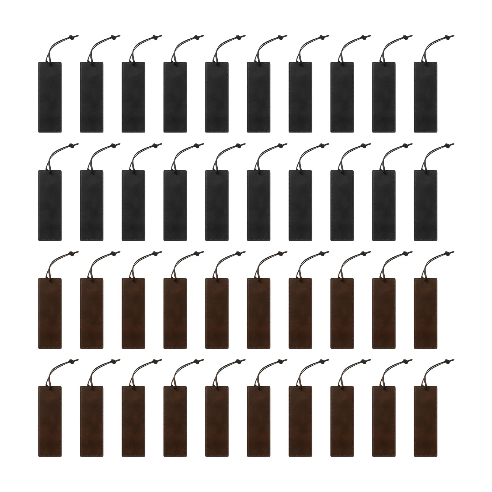 Mk shangjiatu  qitaleichanpin us pc laserable pu bookmarks black brown 4pcs 01 5224 2567