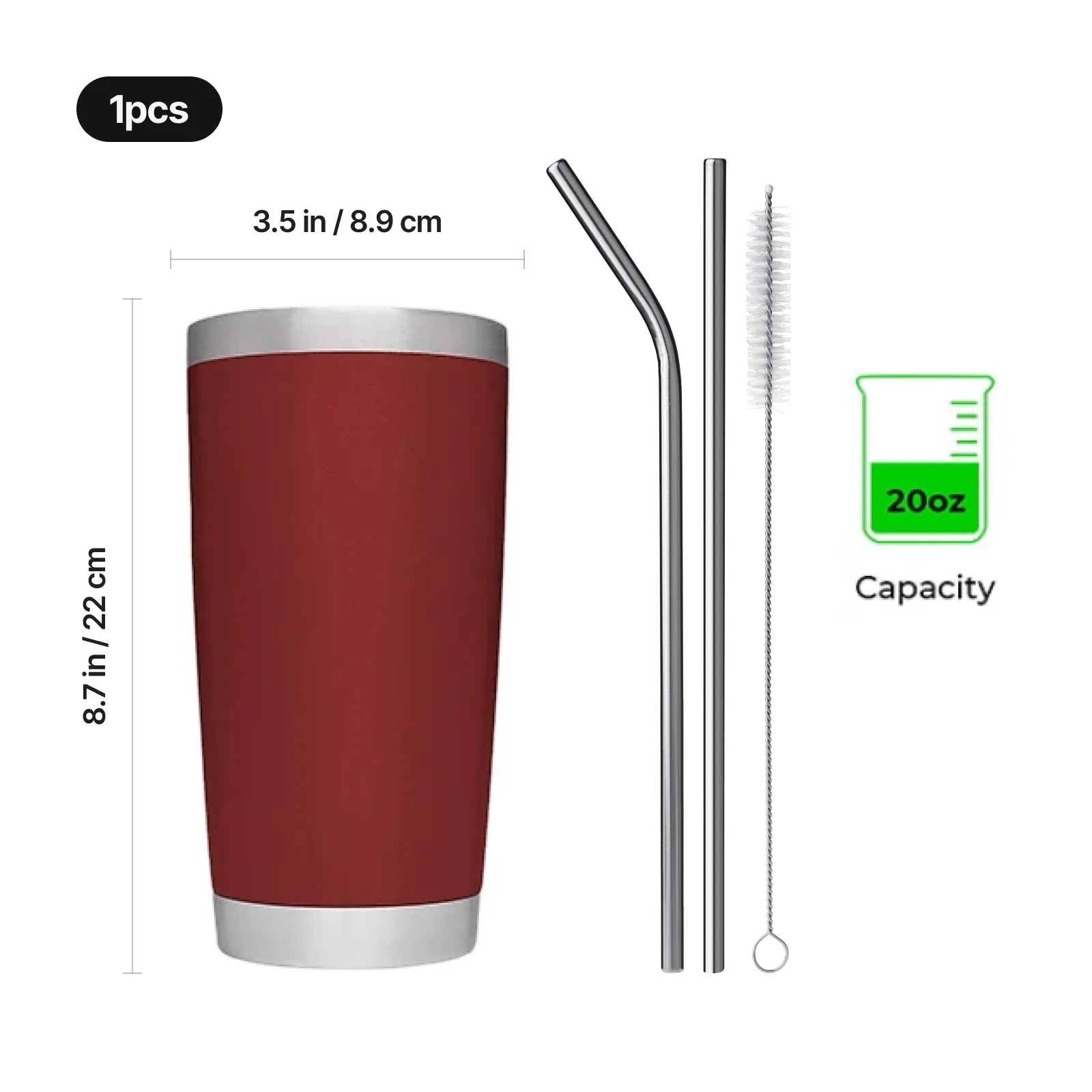Mk shangjiatu  qitaleichanpin us pc p5020012chezaibaowenbei 20oz shenhong 1gezhuang 5018 9677