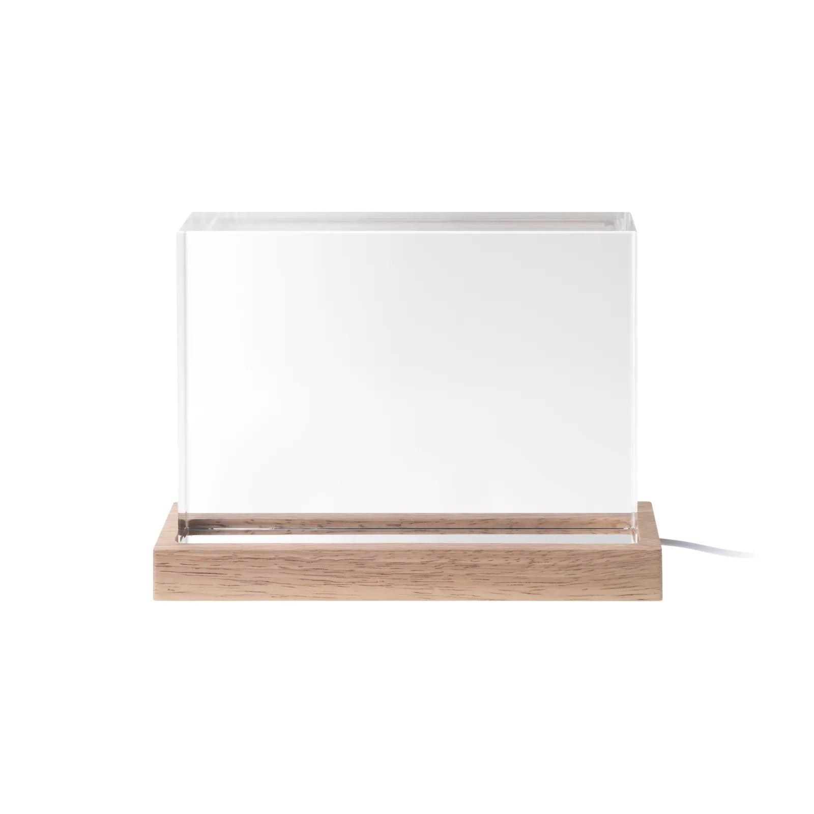 Mk shangjiatu  qitaleichanpin us pc rectangula rubber wood led light base with groove plug in type 01 5235 4322