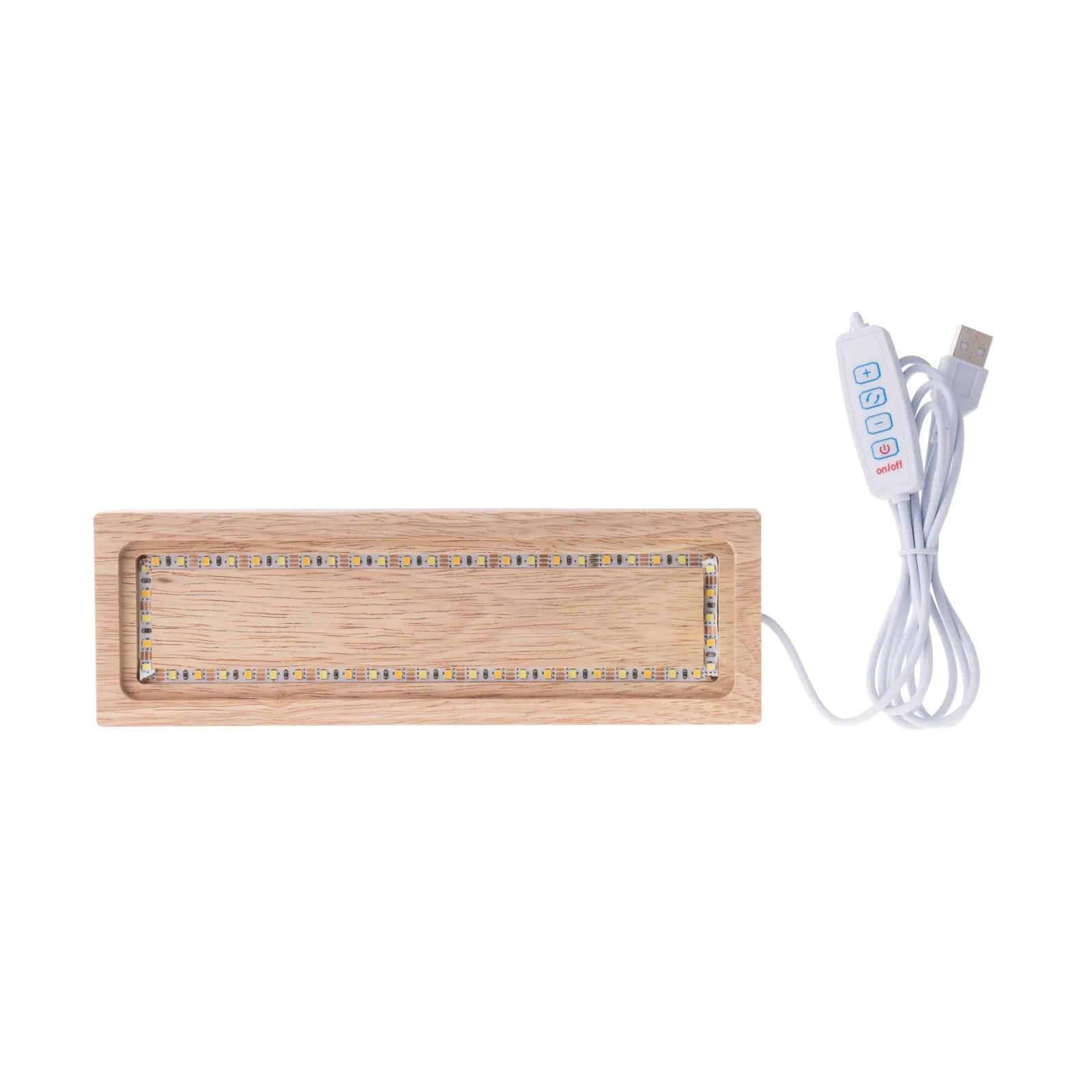 Mk shangjiatu  qitaleichanpin us pc rectangula rubber wood led light base with groove plug in type 02 5235 4352