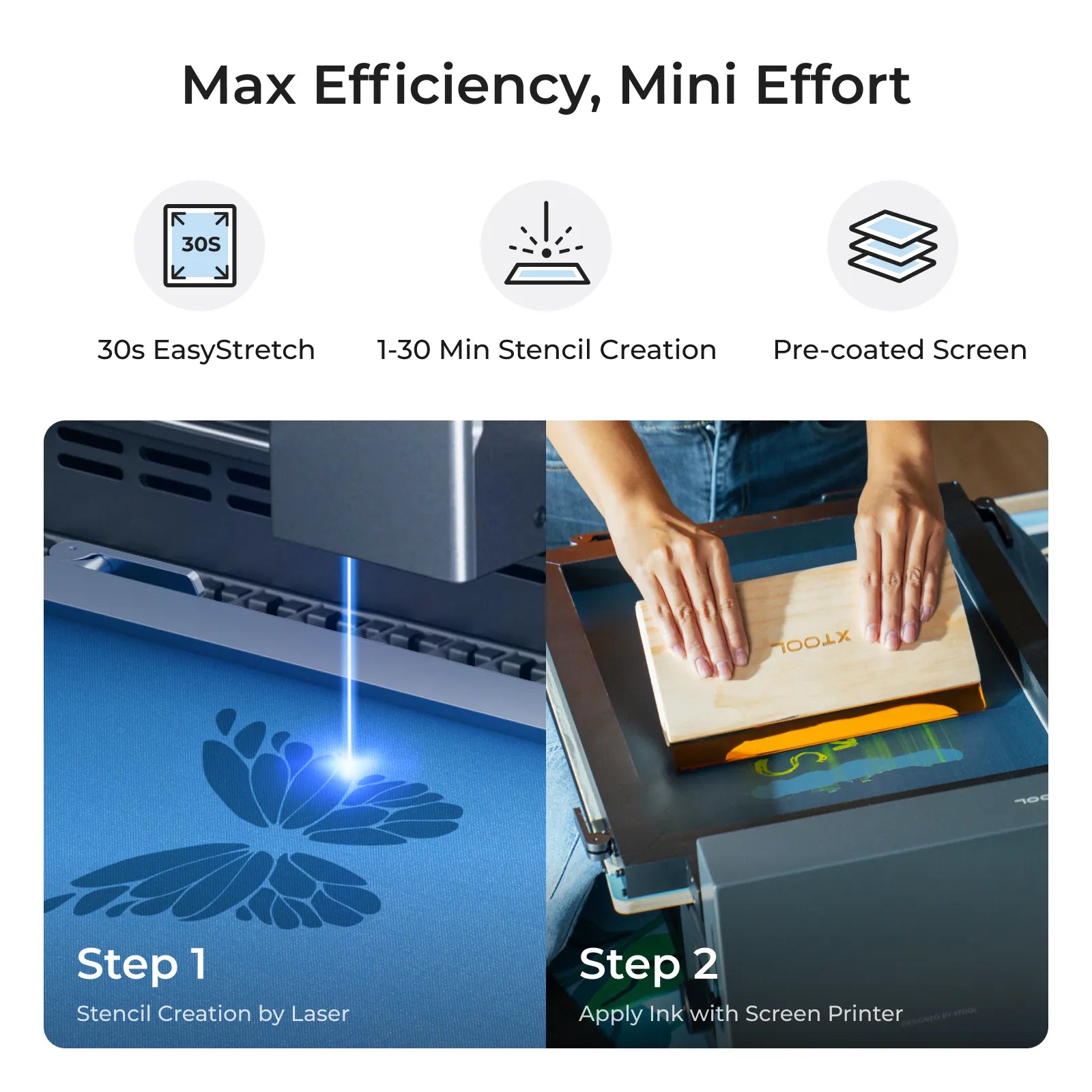 Home Screen Printing Machine for Shirts and More | xTool laser Home Screen Printing Machine for Shirts and More | xTool laser