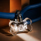 Multicolored LED Bone-Shaped K5 Crystal Keychain (5pcs)