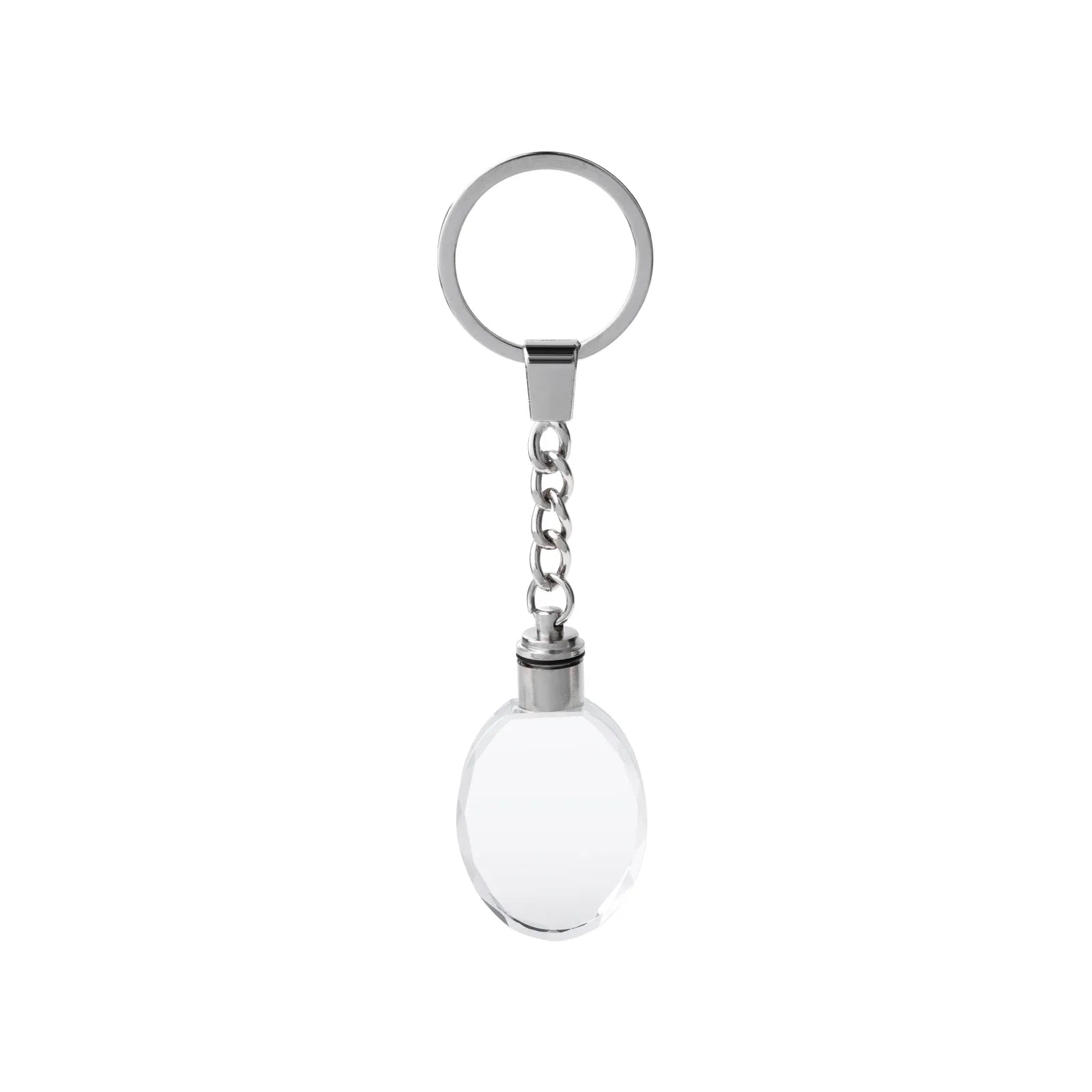 Multicolored led oval k5 crystal keychain 10pcs 01