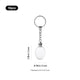 Multicolored LED Oval K5 Crystal Keychain (10pcs)