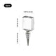 Rectangular Beveled-Edge K9 Crystal with Stainless Steel Wine Stopper (2pcs)