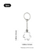 Multicolored LED Paw-Shaped K5 Crystal Keychain (5pcs)