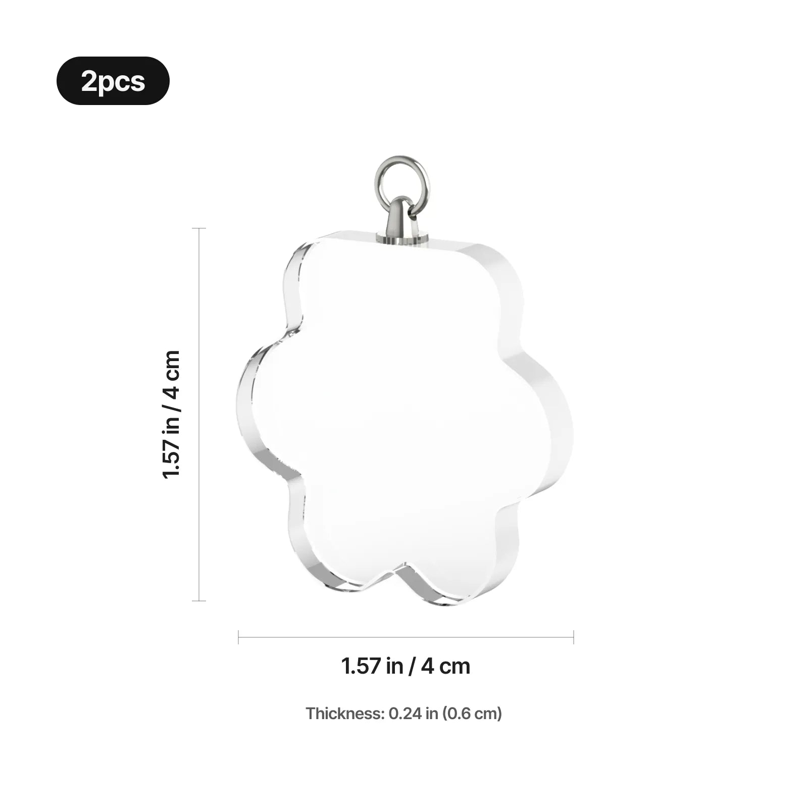 Paw shaped k5 crystal necklace 2pcs 02