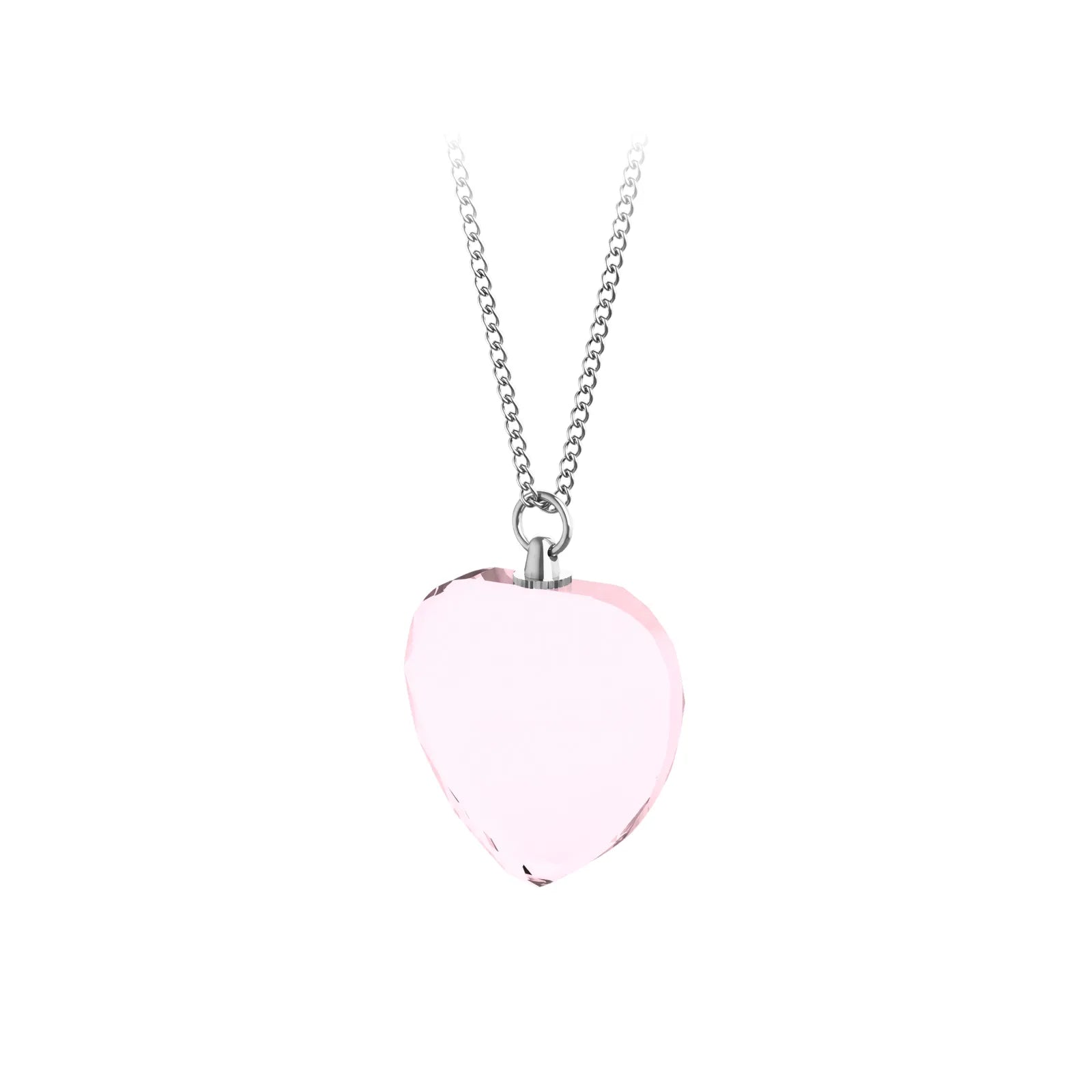 Pink heart shape k5 crystal necklace 2pcs 01