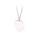 Pink Heart-Shape K5 Crystal Necklace (2pcs)