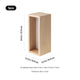 Rectangular Beech Wood 5-Slot LED Shadow Box