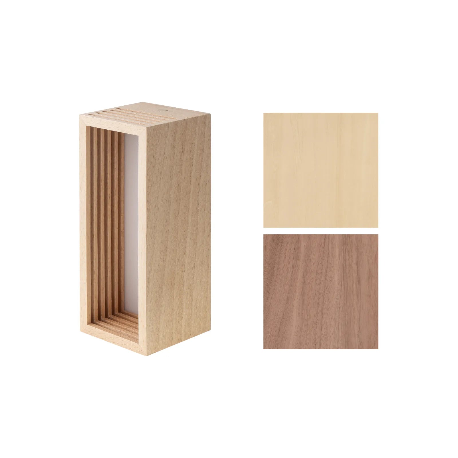 Rectangular beech wood 5 slot led shadow box 04