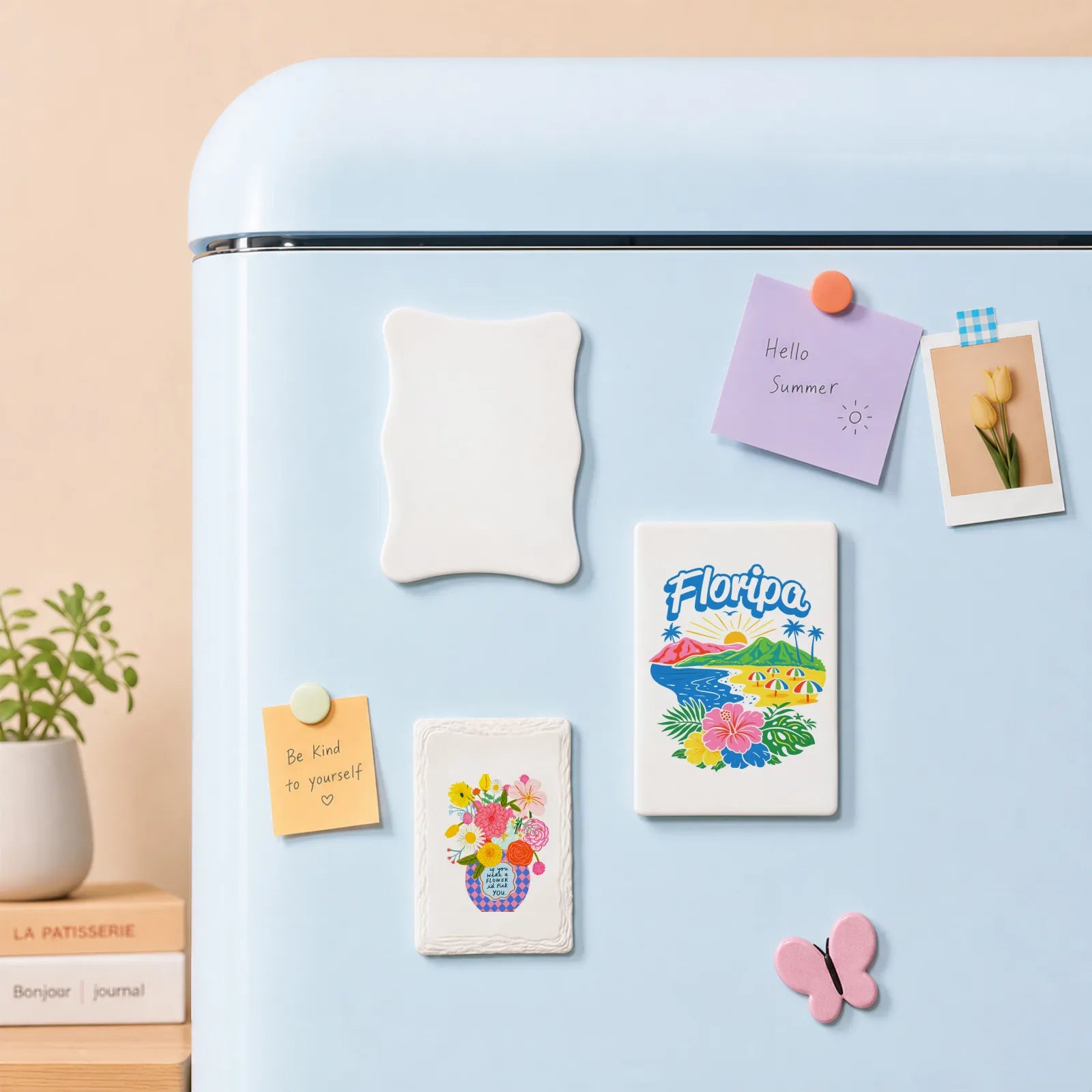 Rectangular ceramic fridge magnet 03