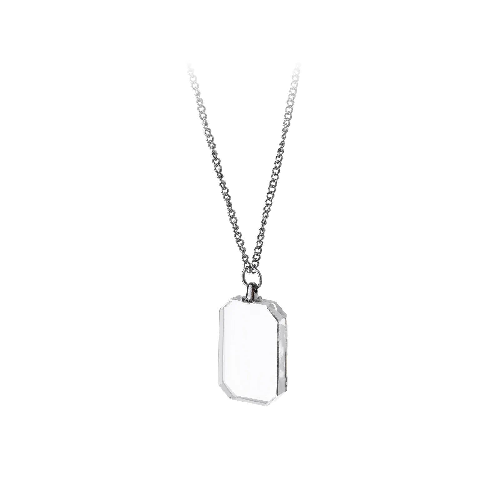 Rectangular k5 crystal necklace 01