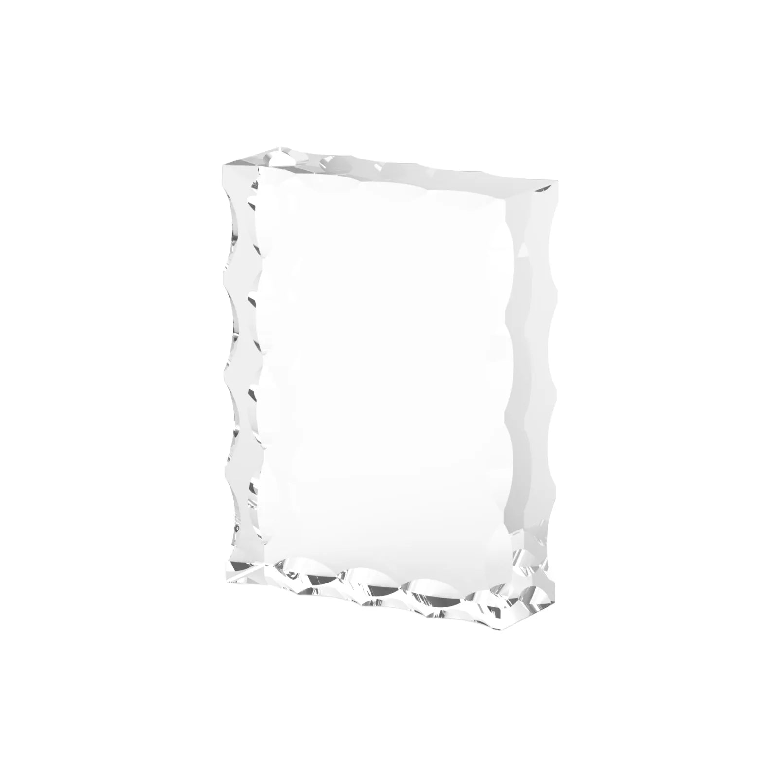 Rectangular k9 crystal with hemmed edges with hemmed edges 01