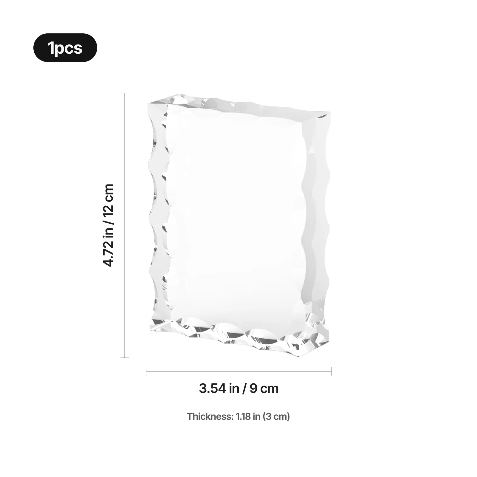 Rectangular k9 crystal with hemmed edges with hemmed edges 02