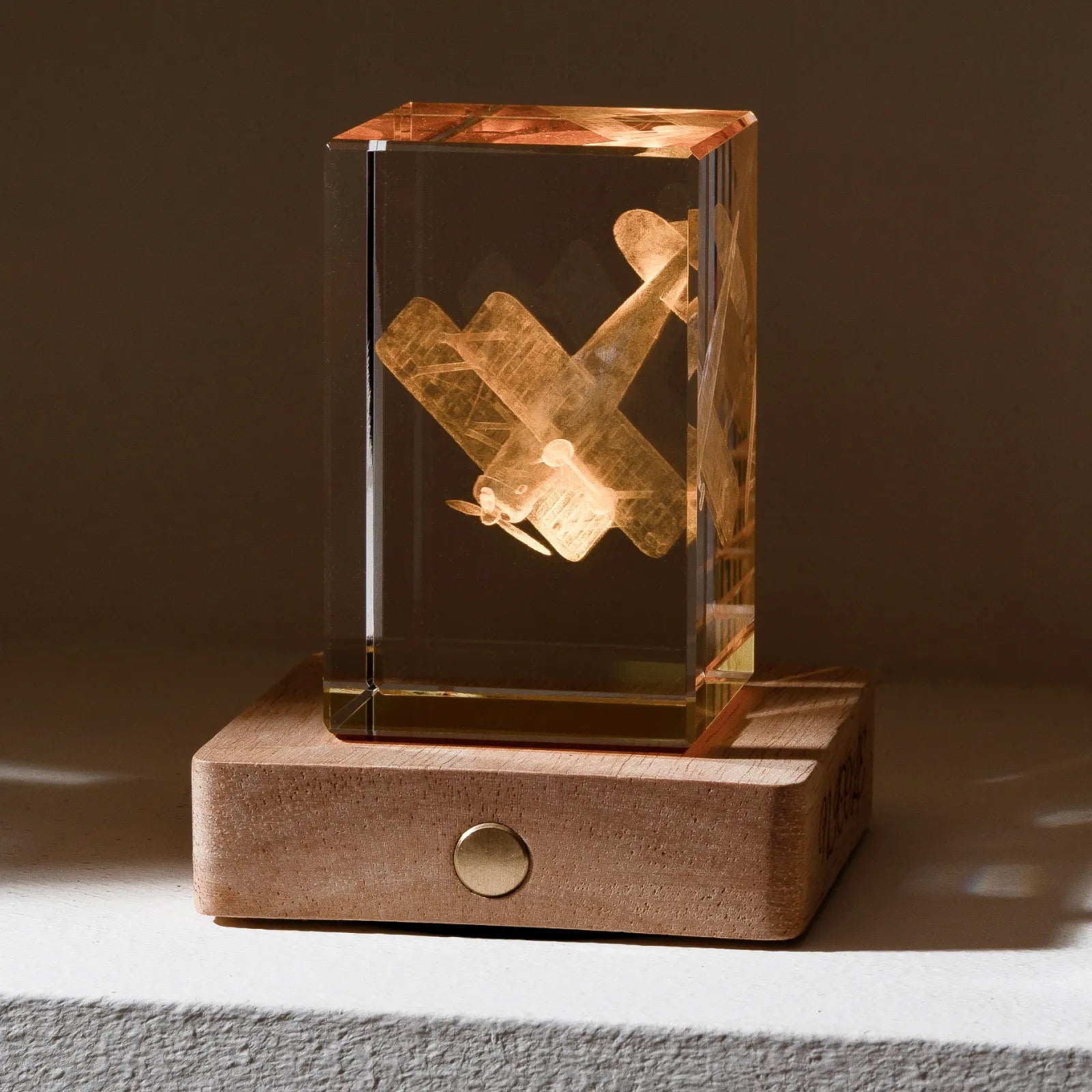 Rectangular k9 crystal with red base 03