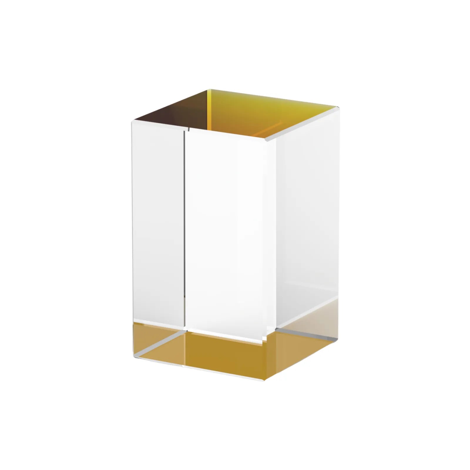 Rectangular k9 crystal with red base 09