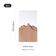 rectangular ultra clear crystal trophy with mountain shaped beechwood base