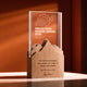 xTool Selected Rectangular K5 Crystal Trophy with Mountain-Shaped Beechwood Base