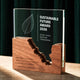 xTool Selected Rectangula K5 Crystals and Black Walnut Trophy