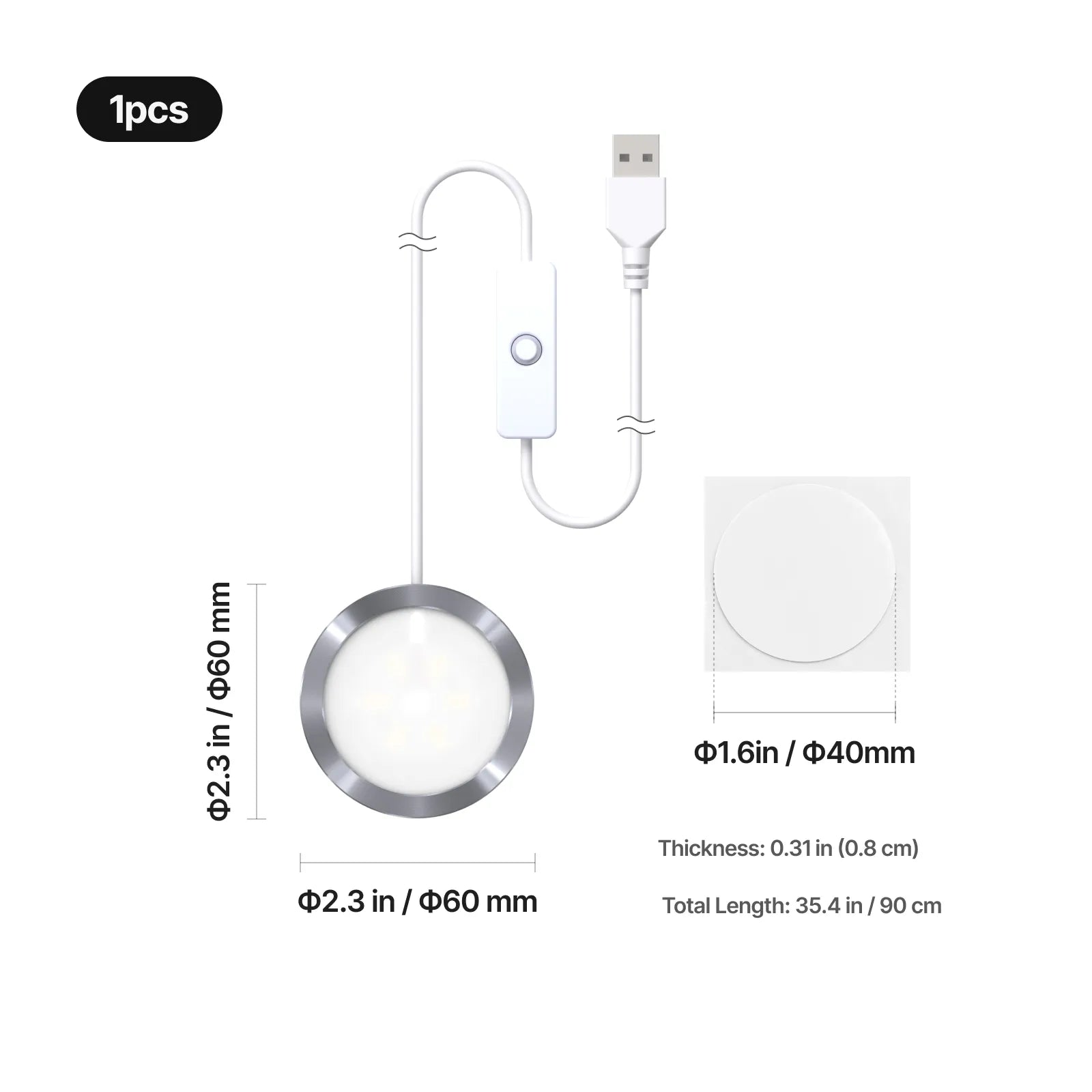 Round 3 color led light base 03