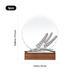 round ultra clear crystal trophy with black walnut base