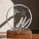 xTool Selected Round K5 Crystal Trophy with Black Walnut Base