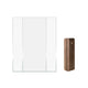 Rounded Rectangular Walnut Wood LED Light Base with Open Slot