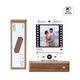 Rounded Rectangular Walnut Wood LED Light Base with Open Slot