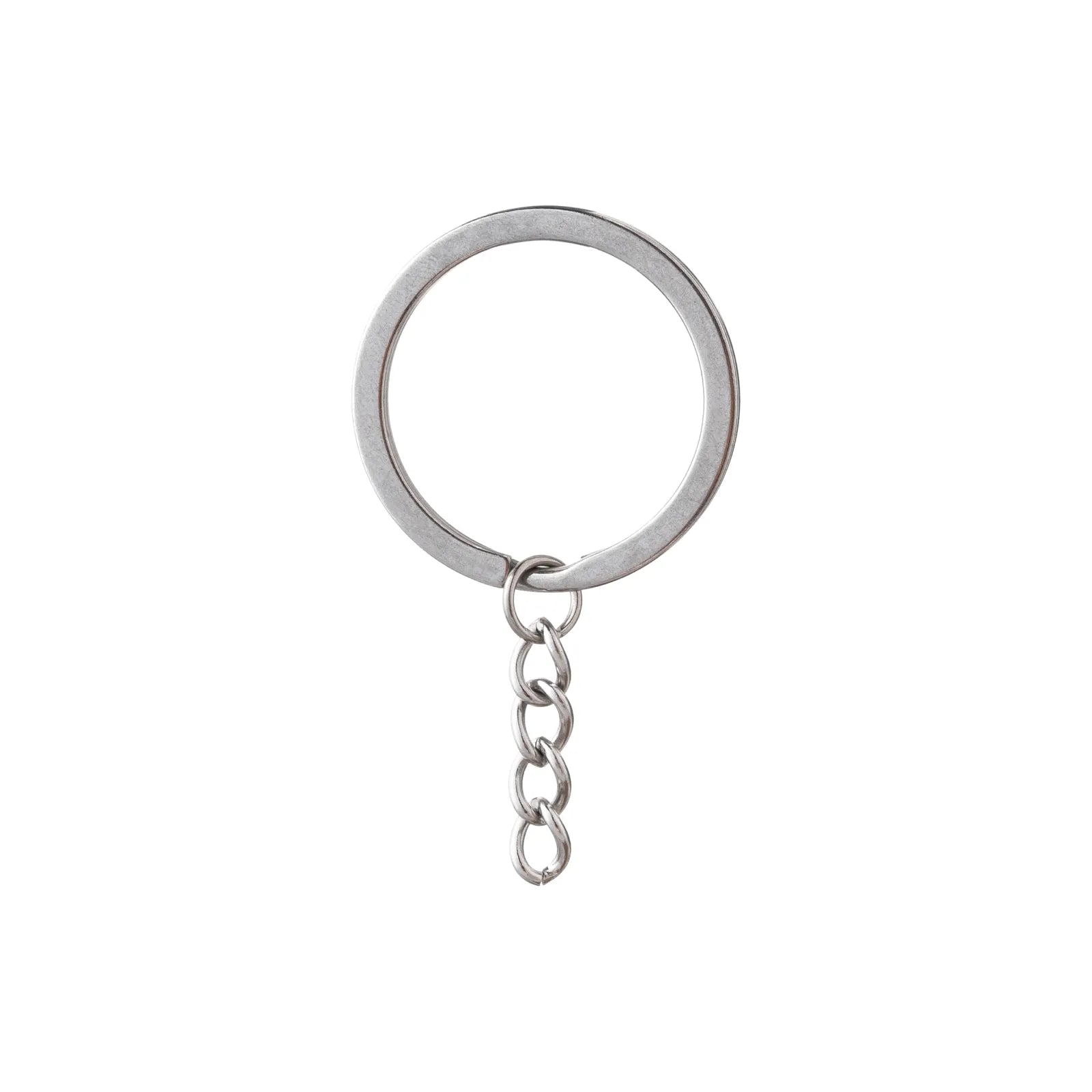 Silver key ring with chain 20pcs 01