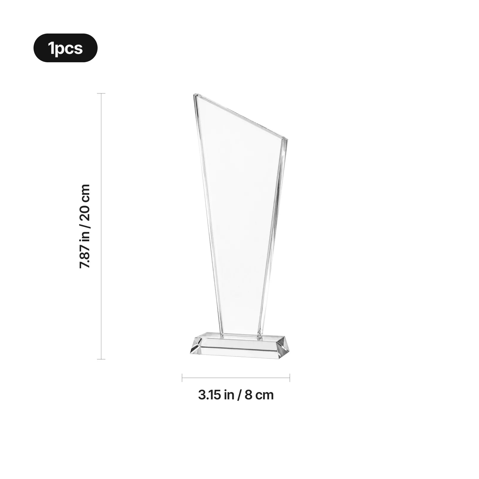 Slanted edge ultra cle2r crystal trophy 01