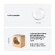 Square Beech Wood LED Light Base with Round Opening for K9 Crystal Ball