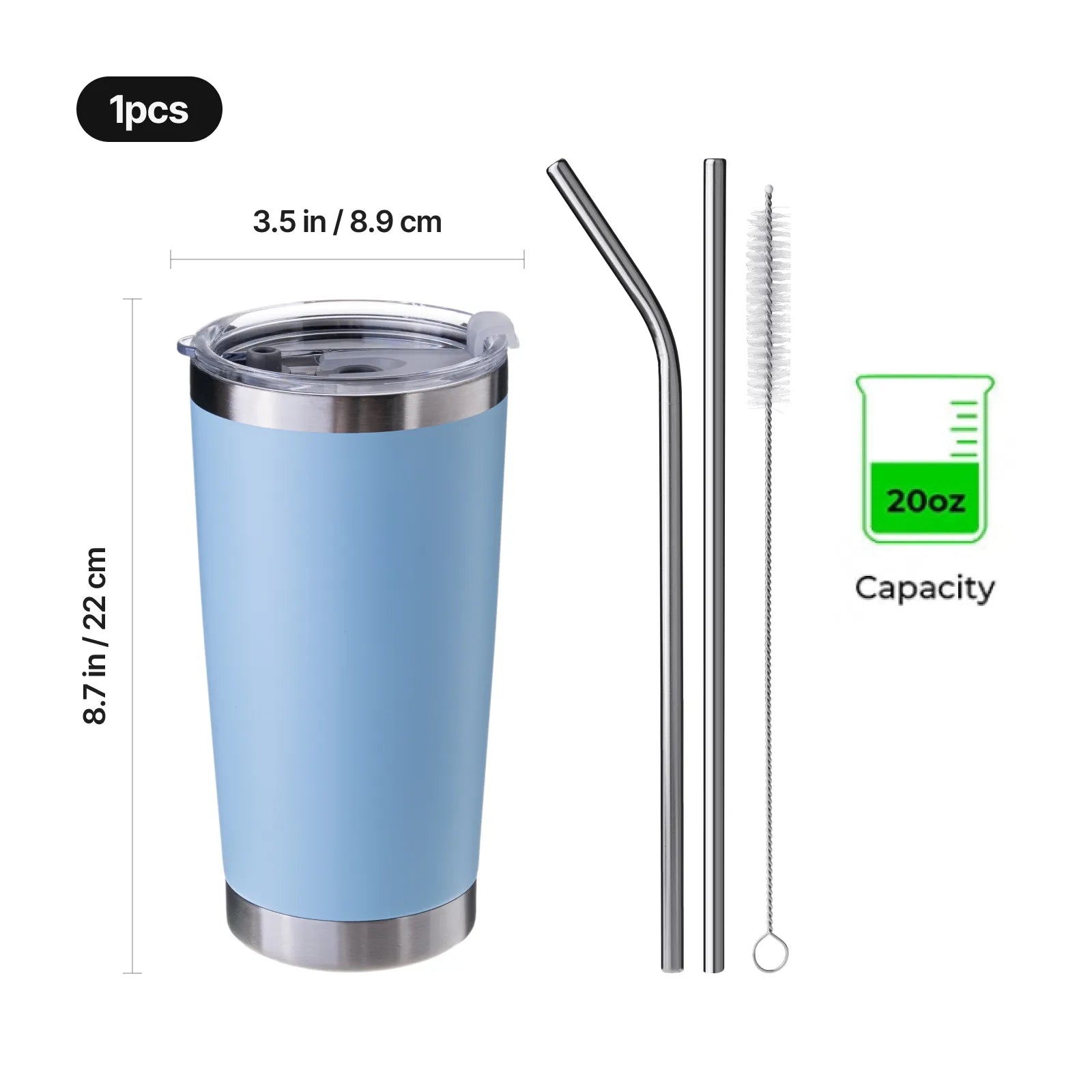 Stainless steel coffee tumbler 20oz 09