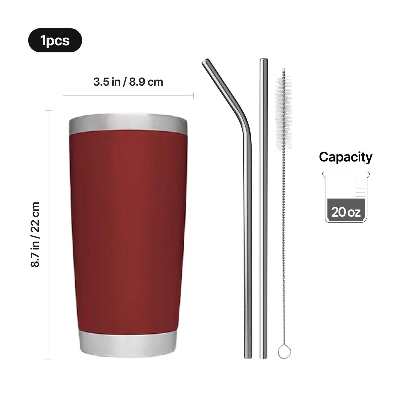 Stainless steel coffee tumbler 20oz 12