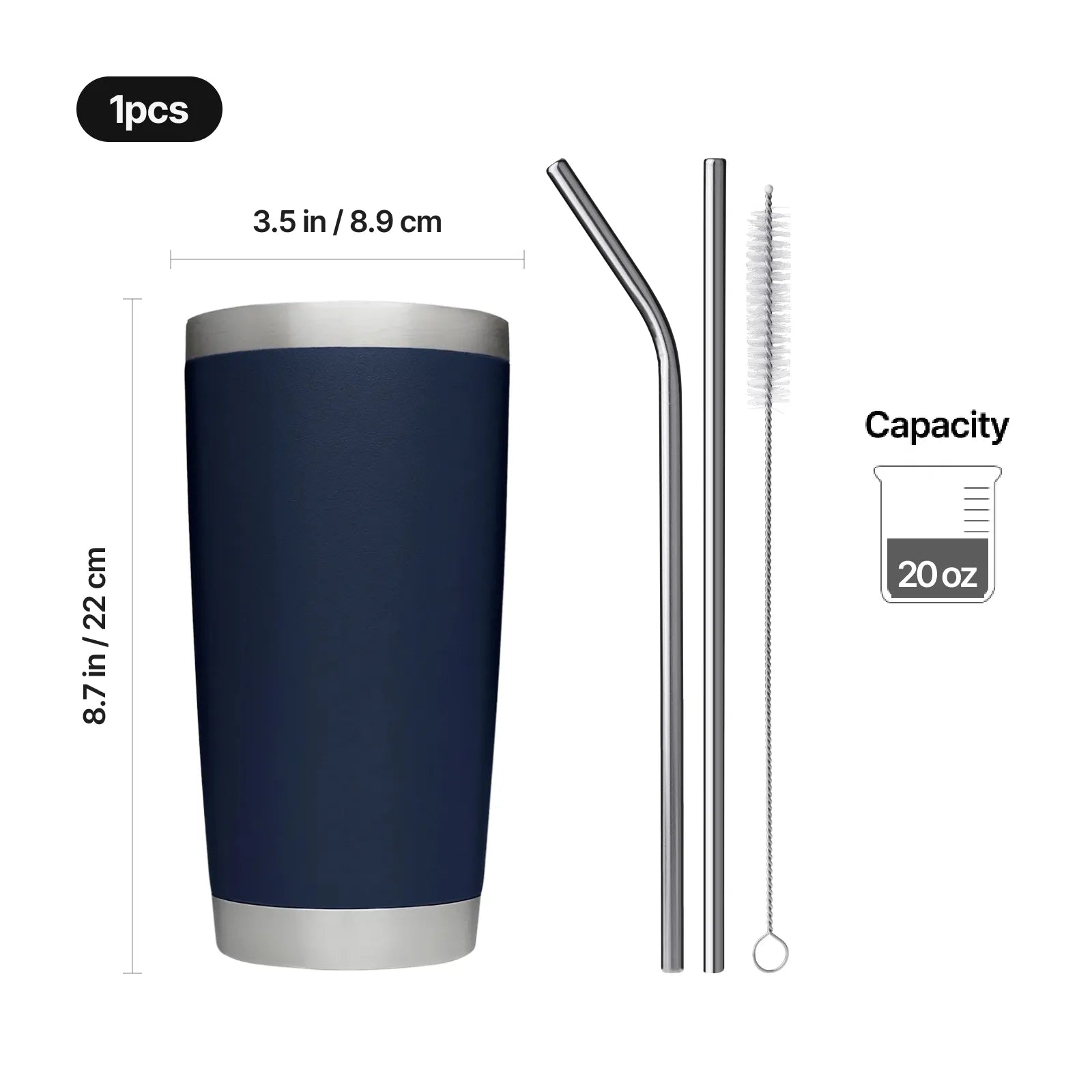 Stainless steel coffee tumbler 20oz 15